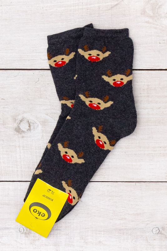 Шкарпетки для хлопчика юніори (зима) "Новорічні"